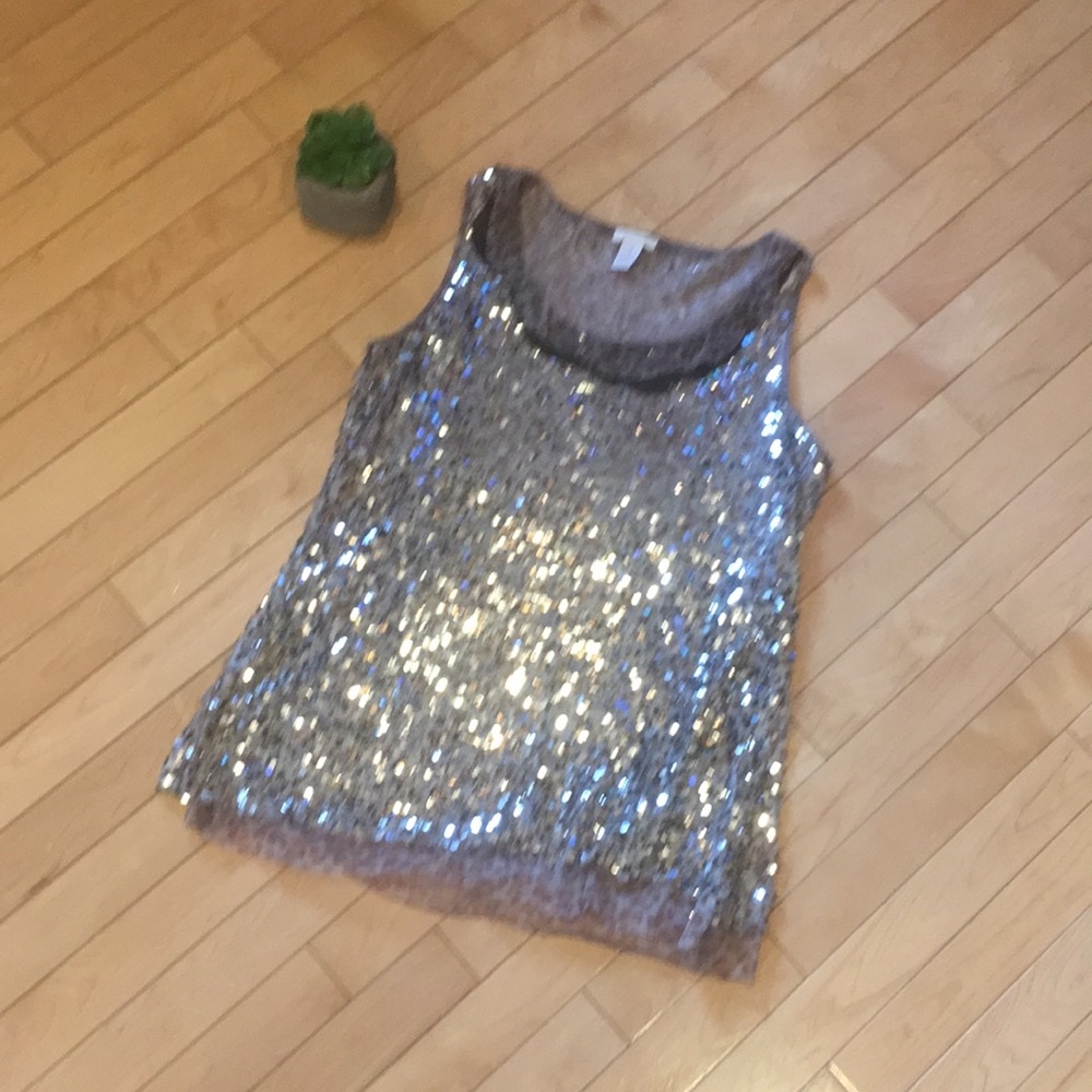 Chico’s •  Layered Sleeveless Sequin Top